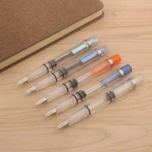 1PC Kolben Stift Brunnen Stift Große Kapazität Mode EF Klassische Transparent Bunte Schreibwaren Büro Schule Liefert