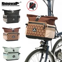 Rhinowalk Folding Bike Handlebar Bag 6.5L Large Capacity Bicycle Front Storage Pack Cycling For Brompton Dahon Bike Accessories