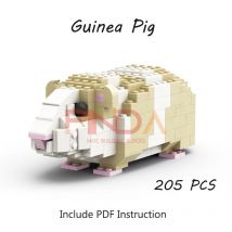 205 PCS Guinea Pig Model Set Building Blocks Cute Pet Animal MOC Bricks Creative Children's Toy Birthday Gift Christmas Present
