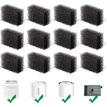 12 Pack Cat Water Fountain Sponge Filters, Replacement Foam Filters for 67oz/2L Pet Fountain 65oz/1.85L Dog Drinking Fountain