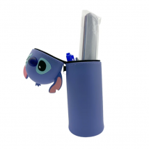 New Stitch Telescoping Silicone Pencil Case Cartoon Foldable Pen Holder Student Stationery Storage Bag Children Gifts Hot
