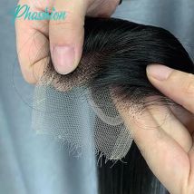 Phashion 4x6 2X6 Real HD Lace Only Deep Parting Straight Hair Ultra-thin Swiss Lace Closure Tiny Knots 100% Human Hair On Sale
