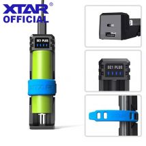 XTAR 26800 cargador de batería QC PD USB C 3A carga rápida 21700 26650 26800 baterías NiMH D 10W banco de energía 18650 cargador SC1 PLUS