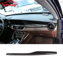 ABS struttura in fibra di carbonio controllo centrale cruscotto rivestimento telaio copertura per 2017-2020 Alfa Romeo Stelvio accessori interni auto