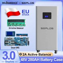 Seplos 3.0 versione 48V batteria custodia LiFePO4 kit fai da te Smart BMS 51.2V 280ah BT LCD 2A custodia al litio bilanciatore attivo assemblare scatola