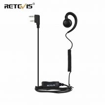Retevis EEK021 G-förmiger Walkie-Talkie-Ohrhörer, kompatibel mit Baofeng UV5R UV82 Kenwood und Motorola Funkgeräte