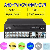1080P CCTV-Kamera DC12V 3A 1080N 16CH 16 Kanal Gesichtserkennung Hybrid 6 in 1 NVR TVI CVI AHD DVR