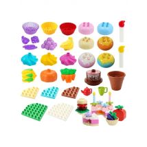 Big Building Blocks Accessories Compatible Large Bricks Birthday Series Cakes Candle Boy Girl