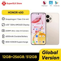 Original HONOR 400 Global Version 5G Smartphone 6.55" 120Hz AMOLED Display Snapdragon 7 Gen 3 200MP 6000mAh 80W SuperCharge NFC