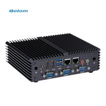 Qotom Mini PC Q30400P Series Celeron Core i3 i5 Processor Dual LAN 4 COM Ports Fanless Mini Industrial PC X86