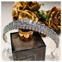 Luxus Braut Tiara Hochzeit Stirnband Zirkonia Prinzessin Königin Kronen Tiaras Für Frauen Mädchen 15 Jahre Party Prom Kopfschmuck