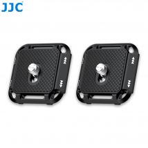 JJC 2 Stück Universal-Schnellwechselplatte aus Metall mit Arca Swiss Kamera-Stativmontageplatte für DSLR Canon Sony Nikon Kamera