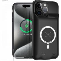 Magnetische kabellose Batterieladegerät-Hülle für iPhone 15 Pro Max Power Case für Magsafe Ladeabdeckung Power Bank Akku
