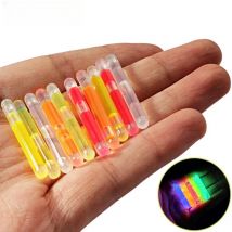 Bastoncini luminosi fluorescenti da 10 pezzi 4,5x40 mm per punte di aste e illuminazione galleggiante Luci galleggianti da pesca notturne