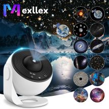 Mexllex HD Cielo stellato Globo Galaxy Proiezione Luce notturna, Lampada LED planetaria bianca per camera da letto Regalo di festa di compleanno di Natale