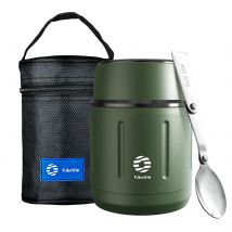 FEIJIAN Thermos per alimenti da 500ml, barattolo per alimenti con isolamento sottovuoto in acciaio inossidabile 316 con cucchiaio per bambini Lunch Box