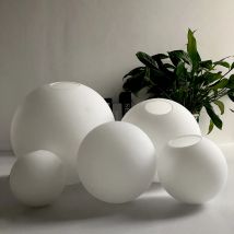 Weißer Glas lampen schirm dia10/12/15cm 20cm 25cm hoch temperatur explosions geschützte, nicht verformende runde Kugel licht abdeckung