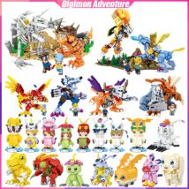Digimon Adventure Bausteine, digitales Monster, Desktop-Dekoration, Puzzle, Zusammenbau, Modellspielzeug, Geburtstagsgeschenk für Jungen und Mädchen