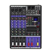 4-Kanal-Bluetooth-99-Effektmischer, LCD-Bildschirm, MP3 + 48 V, Phantomspeisung, Heimleistung, USB-Soundkarte, kleine Mixer, US-EU-Stecker
