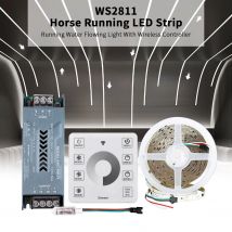 10m WS2811 Running Water Flowing LED Strip Light SMD2835 Horse Race Pixel Addressable Flexible Linear Lamp Set 120LEDs/m DC24V