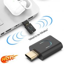 mit Auracast Bluetooth 5.4 Audiosender LC3 aptX-LL/HD Typ-C Wireless Stereo Adapter LE Audiosender mit geringer Latenz