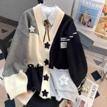 Pulloverjacke für Damen, lockerer und fauler Stil, weiche und klebrige Strickjacke, Oberteil für Damen, Strickwaren