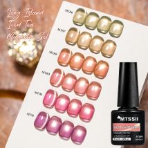 Long Island lced Tea Cat Magnetischer Gel-Nagellack, Gold-Lichteffekt, semi-permanenter UV-Gel-Lack, Soak Off Nail Supplies DIY