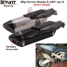 Slip On Silenziatore Di Scarico Moto Sistemi di Fuga Tubo Collettore Tubo di Collegamento Anteriore Per Honda X-ADV 750 X ADV750 ADV 2017 2018 - 2023