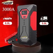 Przenośny rozrusznik samochodowy 3000A, przenośny power bank, wzmacniacz akumulatora samochodowego 12V, urządzenie do uruchamiania samochodów benzynowych i diesla 6.0L 5.0L