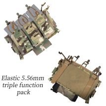 Neue elastische 5,56-mm-Tasche mit dreifacher Funktion und doppellagiger Struktur, die eine Tourniquet-Weste-Zubehörtasche tragen
