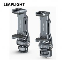 LEAPLIGHT Camera Hot Shoe Phone Holder Monitor Tripod Adapter w 1/4 NATO/Cold Shoe for iPhone 16 15 14 13 12 Samsung Mic Light