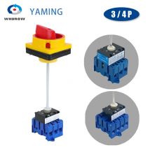 Serie YMD11-B con asta di prolunga isolatore interruttore Pad-lock pannello montaggio su guida DIN 3/4P On-off selettore a camma rotante sostituire LW30