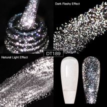 MEET ACROSS 7 ml Jelly Glitter Gel Nagellack Funkelndes, splitterfestes Nagelzubehör UV/LED Vernis Gel für Nageldekoration