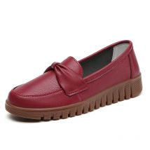 Frühling und Sommer neue Damen flache Schuhe arbeiten flache Casual Sportschuhe Rindsleder weiche Slipper atmungsaktive Mutter Schuhe 35-44