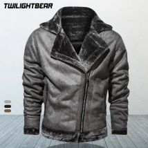 Winter herren Jacke Pelz Leder Wildleder Mantel Retro Verdicken Leder Bomber Jacke Männer Kleidung Biker Jacke Mann Mantel A3FH02