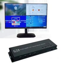 4K 4x1 HDMI KVM Multiviewer 4 in 1 Out HDMI Quad Multi-Viewer Seamless Switch Support USB Keyboard Mouse for PC Loptop Computer