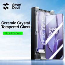 SmartDevil Staubfreie Box aus gehärtetem Glas, Displayschutzfolie für OnePlus ACE 5 pro 5, vollständige Abdeckung, klar, Anti-Fingerabdruck