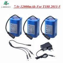 Batteria da 7.4V 12000mAh con caricatore USB per T188 T888 2011-5 V007 C18 H18 telecomando RC pesca esca barca batteria di ricambio parti