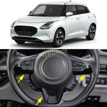 Rivestimento del pannello decorativo del volante dell'auto in ABS per accessori per auto in fibra di carbonio Suzuki Swift Jimny 2019-2026