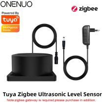 Zigbee Ultraschall Wasserstand Detektor Smart Tank Monitor mit Echtzeit Alarme Tuya APP Fernbedienung Indoor Haushalt Alarm