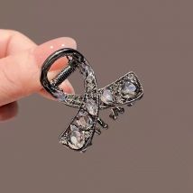 Koreanischen Stil Strass Kreuz Geometrische Haar Clip High-end-frauen Hinterkopf Halb-krawatte Haar Grip Exquisite haar Zubehör
