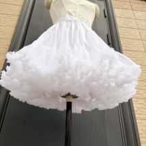 HOT Petticoats Lolita Cosplay Bridal Crinoline Lady Girls Underskirt for Party White Black Ballet Dance Skirt Tutu