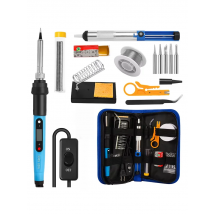 Soldering Iron Kit for Electronics 80W LCD Digital Adjustable Temperature Welding Repair Tools with Switch, Solder Tin Tips