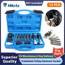 Hikity 13Pcs alternatore ruota libera puleggia rimozione presa Spline Star Bit Tool Set per Mercedes Benz BMW Opel Audi VW Ford