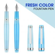 Himmelblau Jinhao 82 frische Farbe Füll federhalter Silber Clip Acryl Fass feine Feder zum Schreiben von Kalligraphie Büro Schul bedarf
