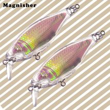 Magnisher 10 Stück innere Folien-Minnow-Rohlinge für Angelköder, DIY künstliche Hartköder, 9 cm, 10,5 g, rasselnder, wackelnder, unlackierter Köder