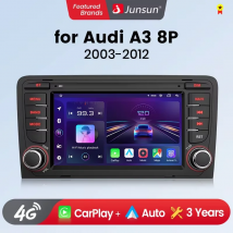 Junsun 7 "Wireless CarPlay per Apple Android Auto Car Radio per Audi A3 8P S3 2003-2012 GPS tereo Multimedia 4G 8core RDS