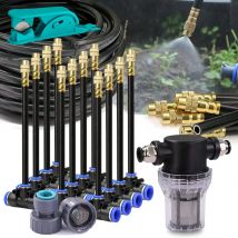 20-5m 3/8" 9/12mm Układ chłodzenia zamgławiającego 360 °   Dysza mosiężna z możliwością swobodnego zginania Regulowany rozpylacz Atomizer Nawadnianie ogrodu Filtr 80 mesh