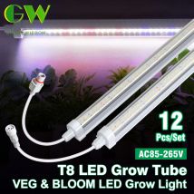 SMD 2835 Chip AC85- 265V T8 12 Pz/set LED Coltiva Il Tubo Adatto per Piante Alberi da Frutto Piante grasse Veg e Fioritura LED Coltiva La Luce