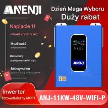 Inverter Solare Ibrido Parallelo ANENJI 11KW 48V 230V On/Off Grid Onda Pura con Regolatore Solare MPPT 500V 160A ﻿